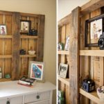: wood pallet bookshelves