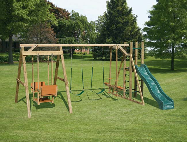 wooden swing sets amish