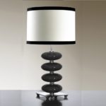 : black table lamps with crystals