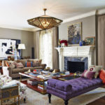 : living room decorating ideas with red couch