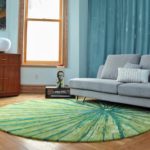 : living room rug layout