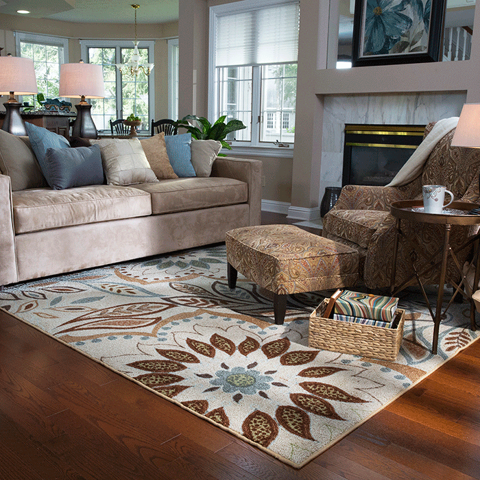 : living room rug size