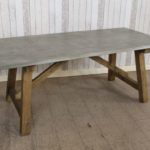 : zinc top dining table