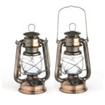 : hurricane lamps with candles