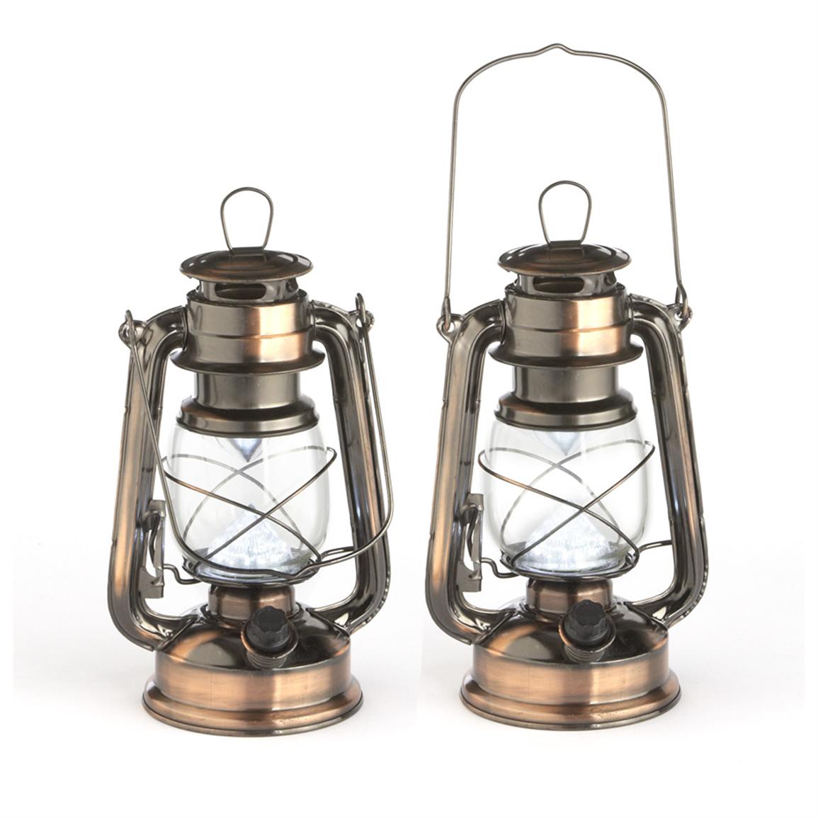 hurricane lamps with candles