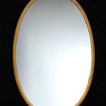 : oval mirror tray