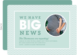 Pregnancy Announcement Cards for Simple Design