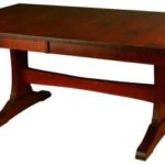 : trestle dining table with bench