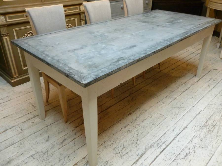 zinc top dining table cleaning