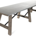 : zinc top dining table outdoor